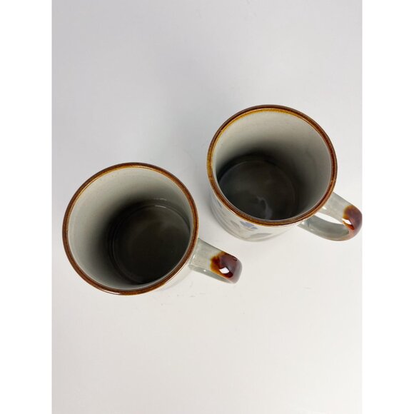 Vintage 10 oz mug set with floral motif - painted wild flowers - Picture 7 of 9